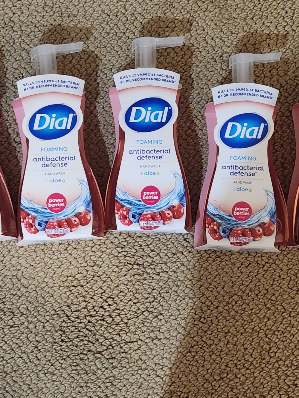 Brand New Bottles of Dial Foaming Antibacterial Hand Wash Power Berries
